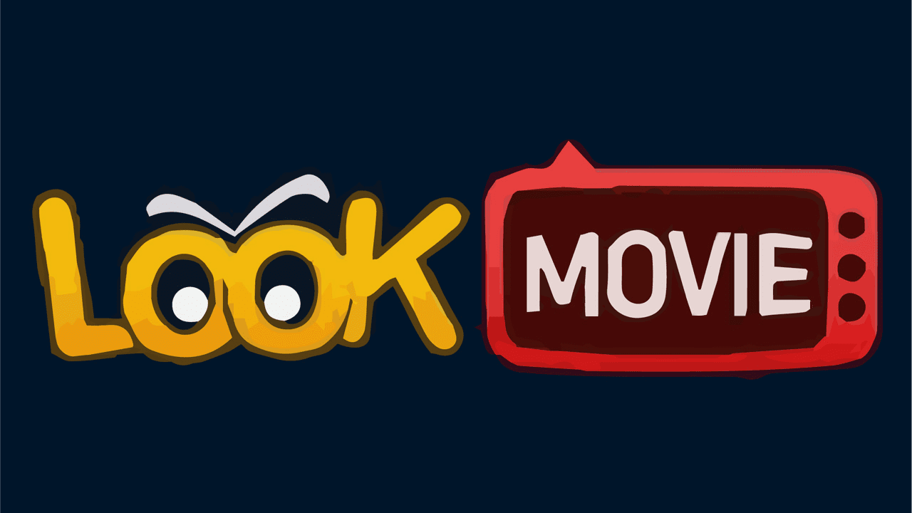 The LookMovie logo featuring stylized eyes above the 'LOOK' and a red digital movie ticket tagged 'MOVIE'.